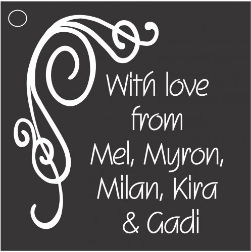 Twirl white on black