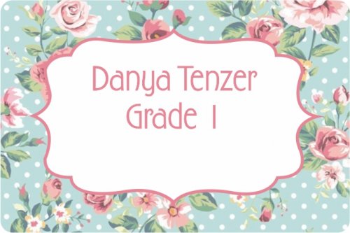 Vintage roses on blue dots