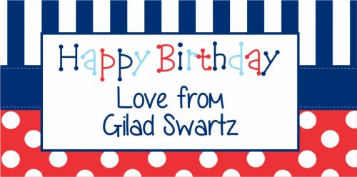 Dots n stripes red & navy