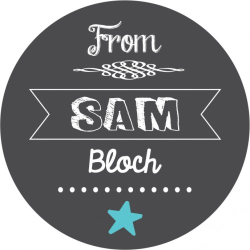 Chalkboard star blue