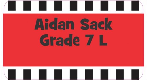 Stripes black n white with red