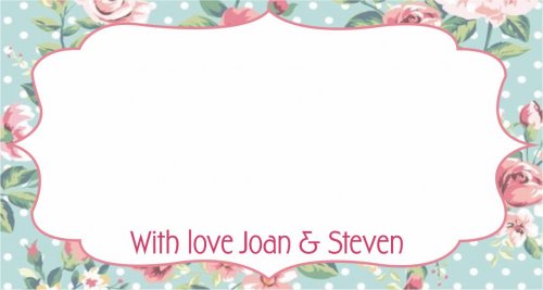 Vintage roses on blue dots