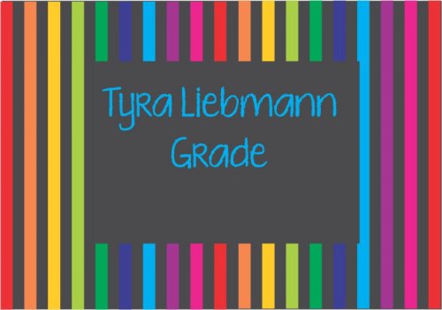 Chalkboard stripes rainbow