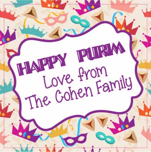 Purim purple crown