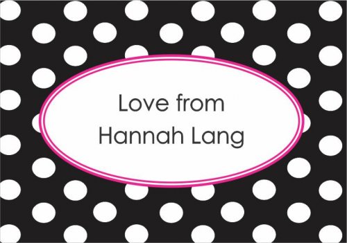 Dots oval centre pink border