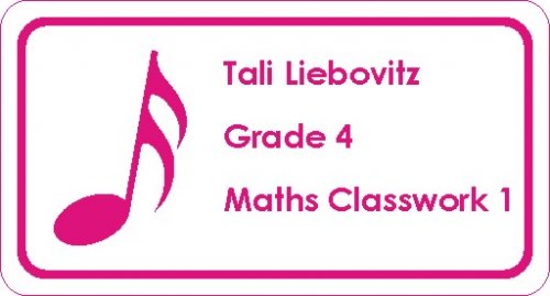 Music notes cerise on white