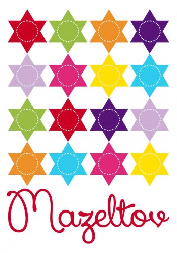 Mazeltov rows of stars brights