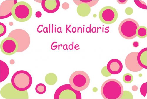 Border green & pink bubbles