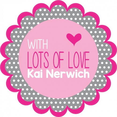 Flower shapie pink & grey dots