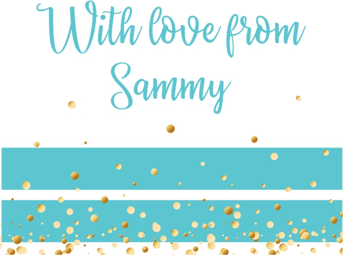 Gold Sprinkles on Aqua