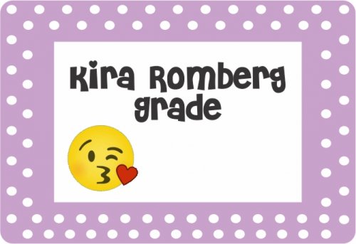 Border mini dots purple kiss emoji