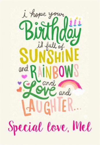 Birthday sunshine & rainbows