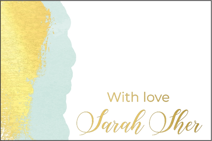 Watercolour Mint and Gold