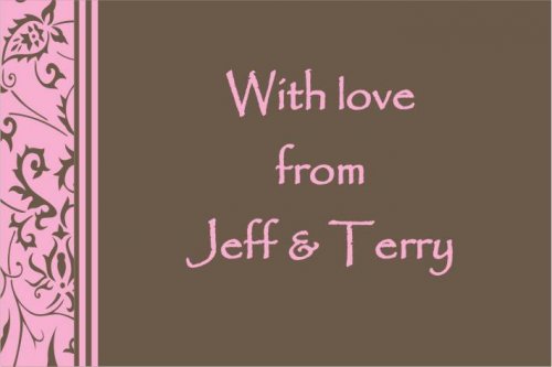 Pink & brown floral 1