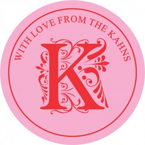 Monogram smart red on pink