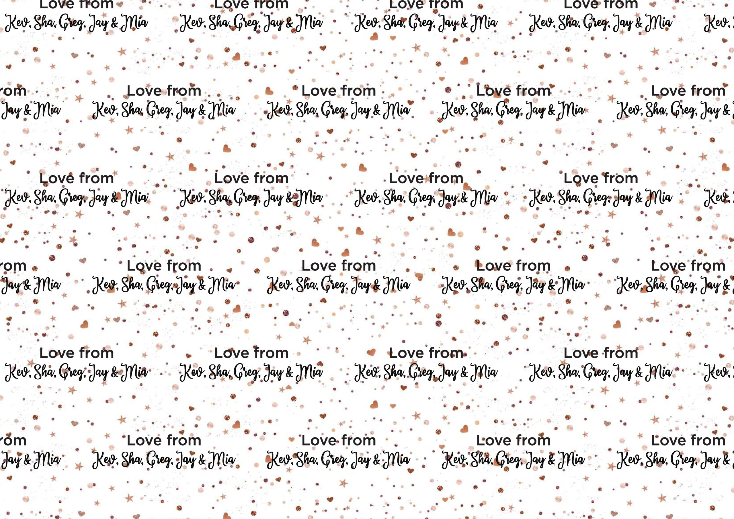 Rose Gold Sprinkles Hearts