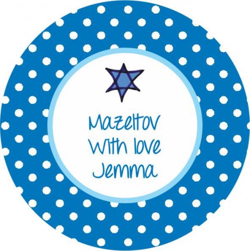 Round border dots blue