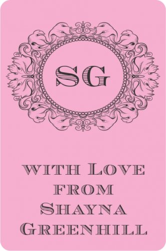 Monogram frame on pink