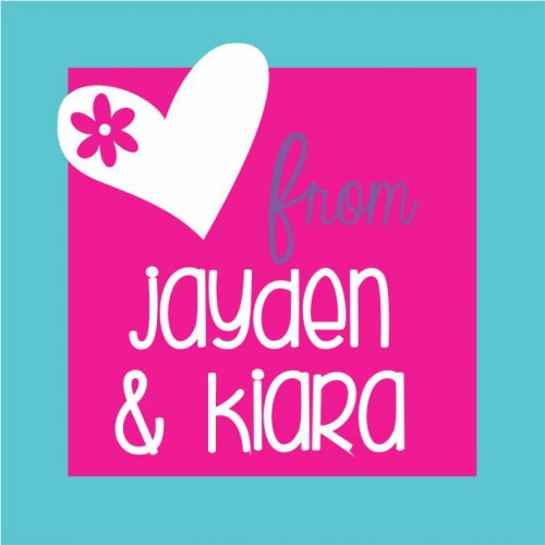 Heart from pink aqua border