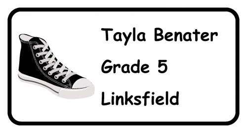 High top black on white