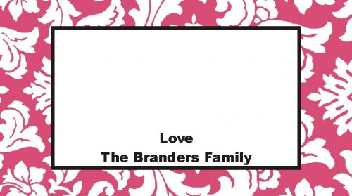 Border damasc pink & white