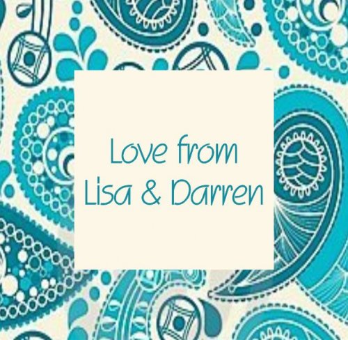 Paisley aqua & cream square