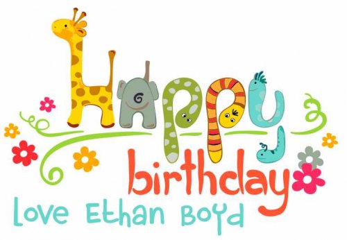 Animal happy birthday