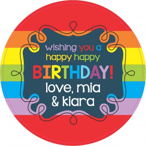 Chalkboard frame stripes rainbow