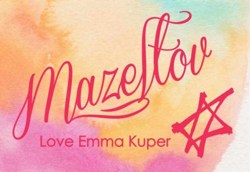 Mazeltov watercolour pastels