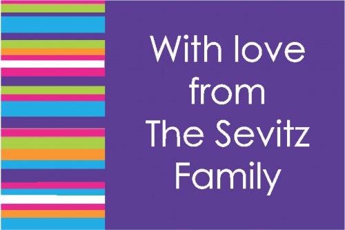 Stripes left on purple