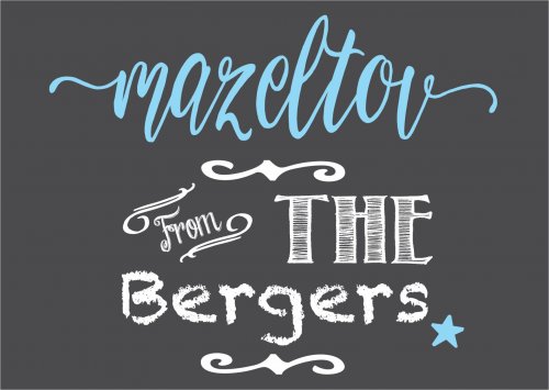 Chalkboard mazeltov Blue