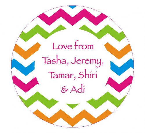 Zig zag round brights blue centre