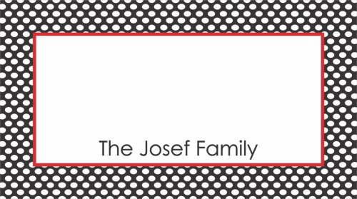 Border mini dots black & red