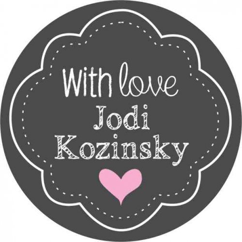 Chalkboard round pink heart