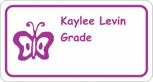 Butterfly purple on white