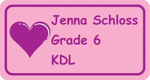 Heart purple on pink