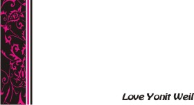 Left floral black & pink