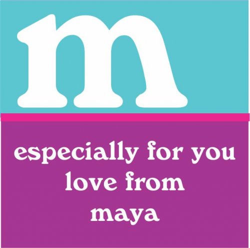 Initial purple & aqua