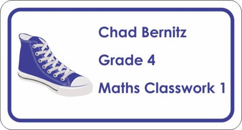 High top blue on white