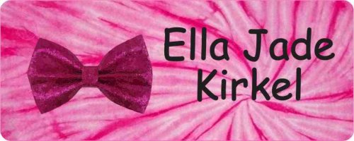 Bow on tie dye pink