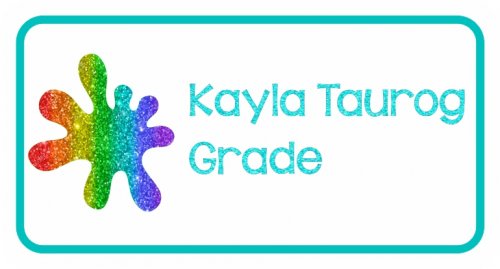 Rainbow glitter splat