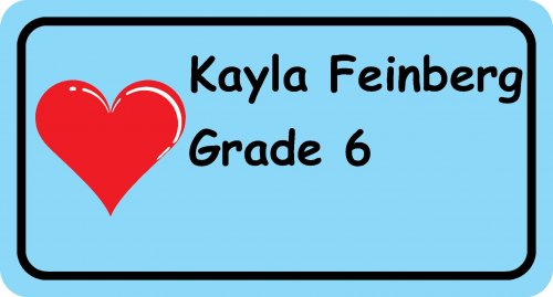 Heart red on light blue