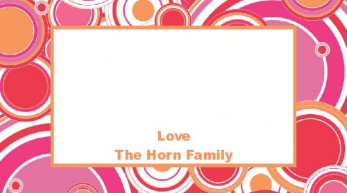 Border bubbles pink & orange