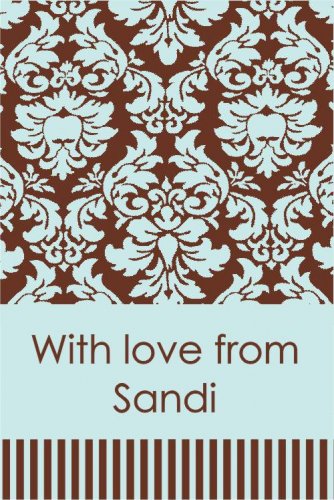 Damasc top brown & blue