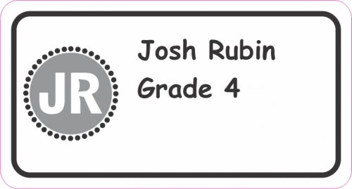 Initial grey & black