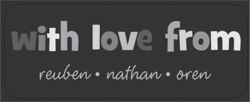 Funky family rectangle greys on black