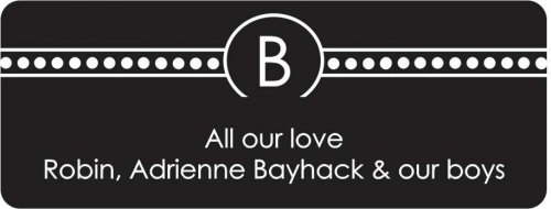 Initial on row of dots