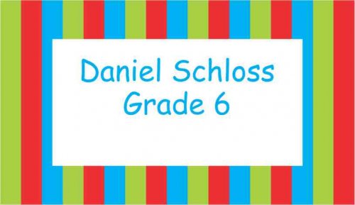 Stripes red green & blue