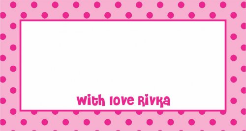 Border cerise dots on pink