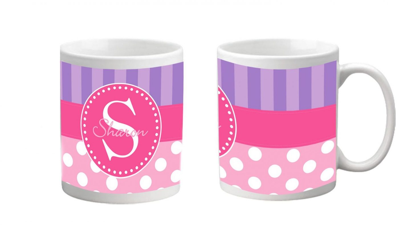 Stripes dots with letter centered